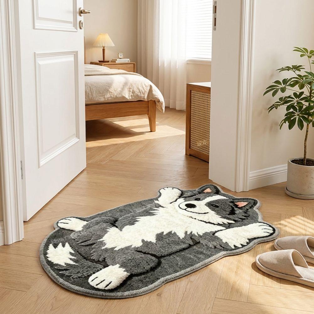 Anti-fouling Home Decor Carpet Non-Slip Cartoon Carpet Soft Dog-Shaped Area Rug  Living Rooms