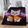 Cute Cat Print Microfiber Blanket – Super Soft Lightweight Throw for Bed, Sofa, Camping or Picnic – Warm Winter Plush Blanket