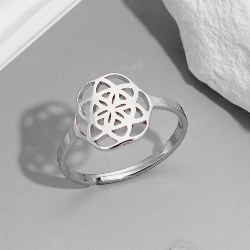 

Plant Leaves Stainless Steel Zircon Golden Women S Knuckle Ring Vintage Flower Adjustable Open New In Rings Anillos Mujer resizable