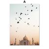 Taj Mahal Sunset Beach Swing Waves Palm Leaf Quotes Posters Prints Canvas Painting Nordic Wall Art Pictures Living Room Decor