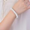 Xinjiang Hetian Mutton Fat Jade Bracelet with Golden Silk - Old Style Plain Round Beads.