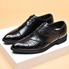 Luxury  Leather Shoes for Men Brand Derby Shoes for Men Pointed Toe Lace-up Men's Formal Shoes Handmade Business Footwear 2024