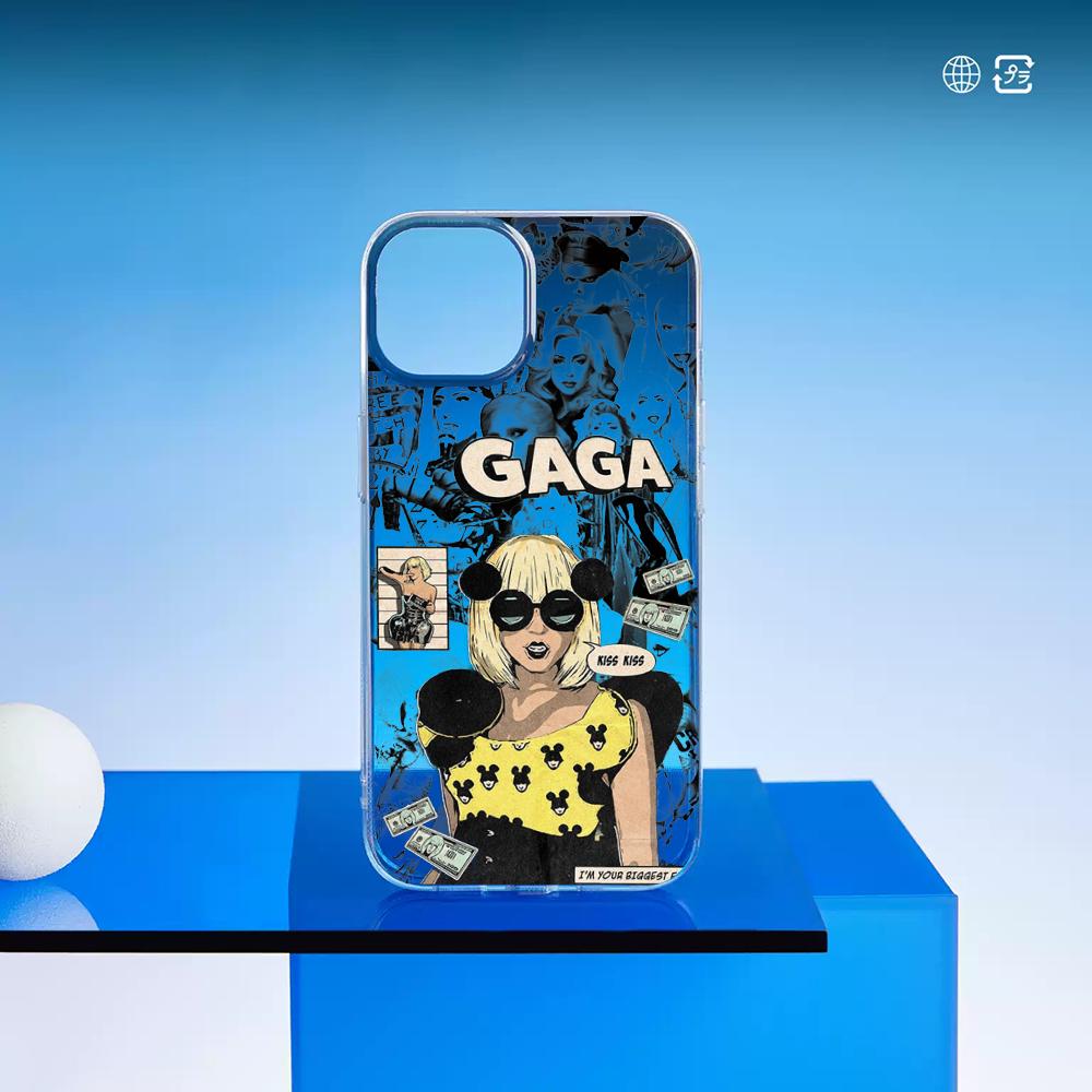 Hot singer Lady gaga mayhem poster Phone Case Laser gradient Transparent Phone Case For iPhone 17 16 15 14 13 12 Pro Max Plus
