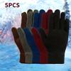 [Warm Winter Gloves] 5 Pairs Women's Soft Warm Winter Gloves | Touchscreen Gloves with Elastic Cuffs, Gloves for Cold Weather