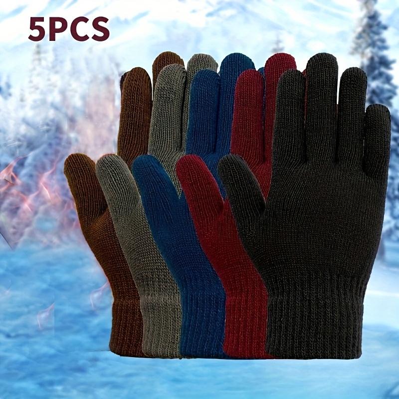 [Warm Winter Gloves] 5 Pairs Women's Soft Warm Winter Gloves | Touchscreen Gloves with Elastic Cuffs, Gloves for Cold Weather