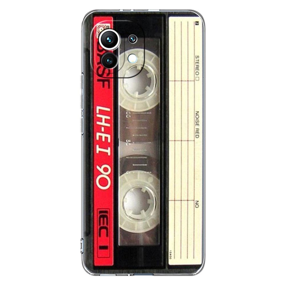 Vintage Camera Cassette Clear Case For Xiaomi Mi Poco X3 NFC M3 Pro F3 F1 11 Lite 12 Note 10 11T 9T Transparent Phone Cover