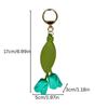 8-Color Soft Leather Tulip Bag Charm– Elegant Hanging Floral Accessory with Metal Ring, Realistic Bloom Design for Backpack