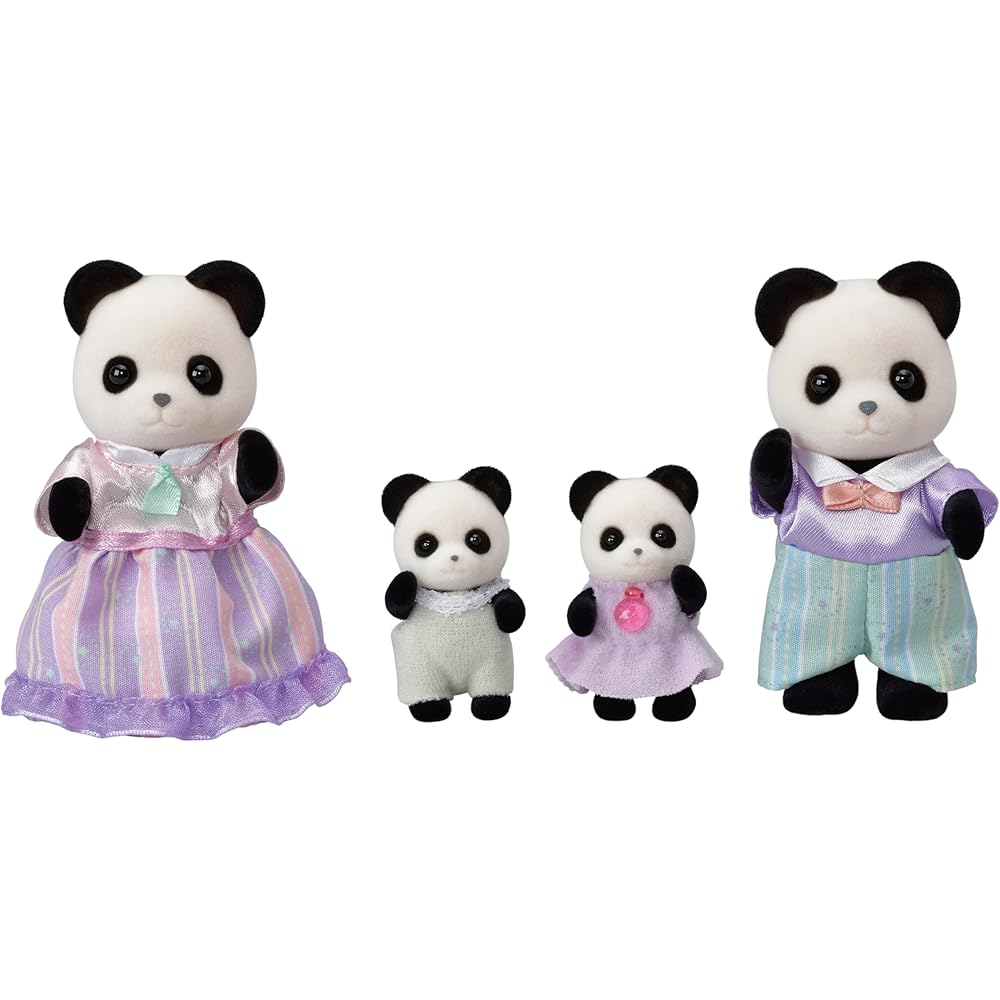 Sylvanian Families Panda Family Doll Set for Dollhouse Ages 3 and Up