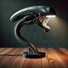Unique Alien Creature Shaped Lamp Holder Bedroom Home Decoration Lamp Resin Desk Lamp Ornament Halloween Decorations Collectible
