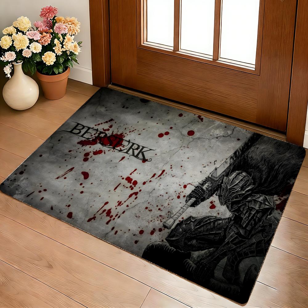Guts Sword In Berserk Berserk Floor Mat Cozy Flannel Soft Thick Non-Slip Mat For Living Room Bedroom Kitchen Decor Rugs