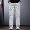 Jieleinuo Men's American Retro Loose Straight Outdoor Work Pants