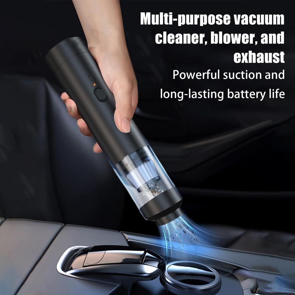Handheld Car Vacuum 19000Pa Handheld Rechargeable Blow Suction Device 4 In 1 Pet Air Duster For Car Office Truck Pet Dust Floor