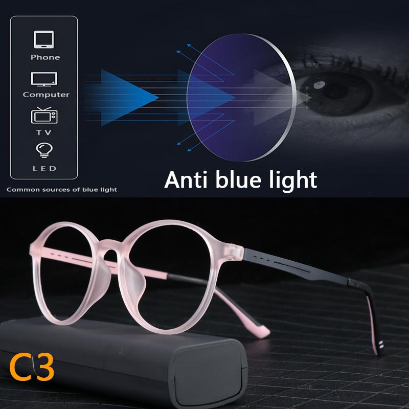 Ultralight Titanium Retro Round Anti Blue Light Photochromic Reading Glasses For Men Computer Presbyopic Eyeglasses Women