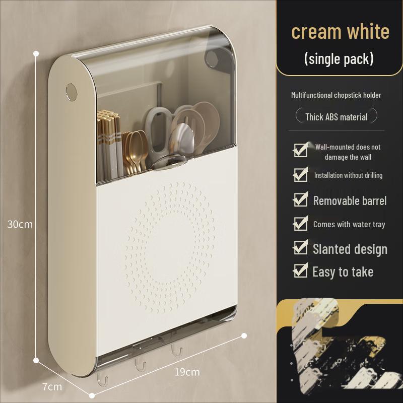 

ZISIZ Wall-Mounted Draining Chopstick Holder