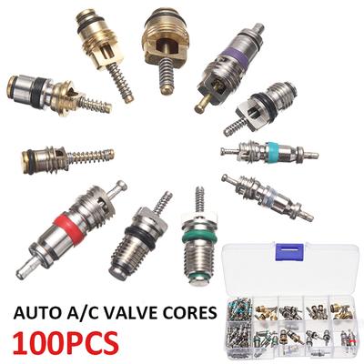 100pcs / Box Car Auto AC A/C Valve Core for R134A Air Conditioning Valves Assortment Kit