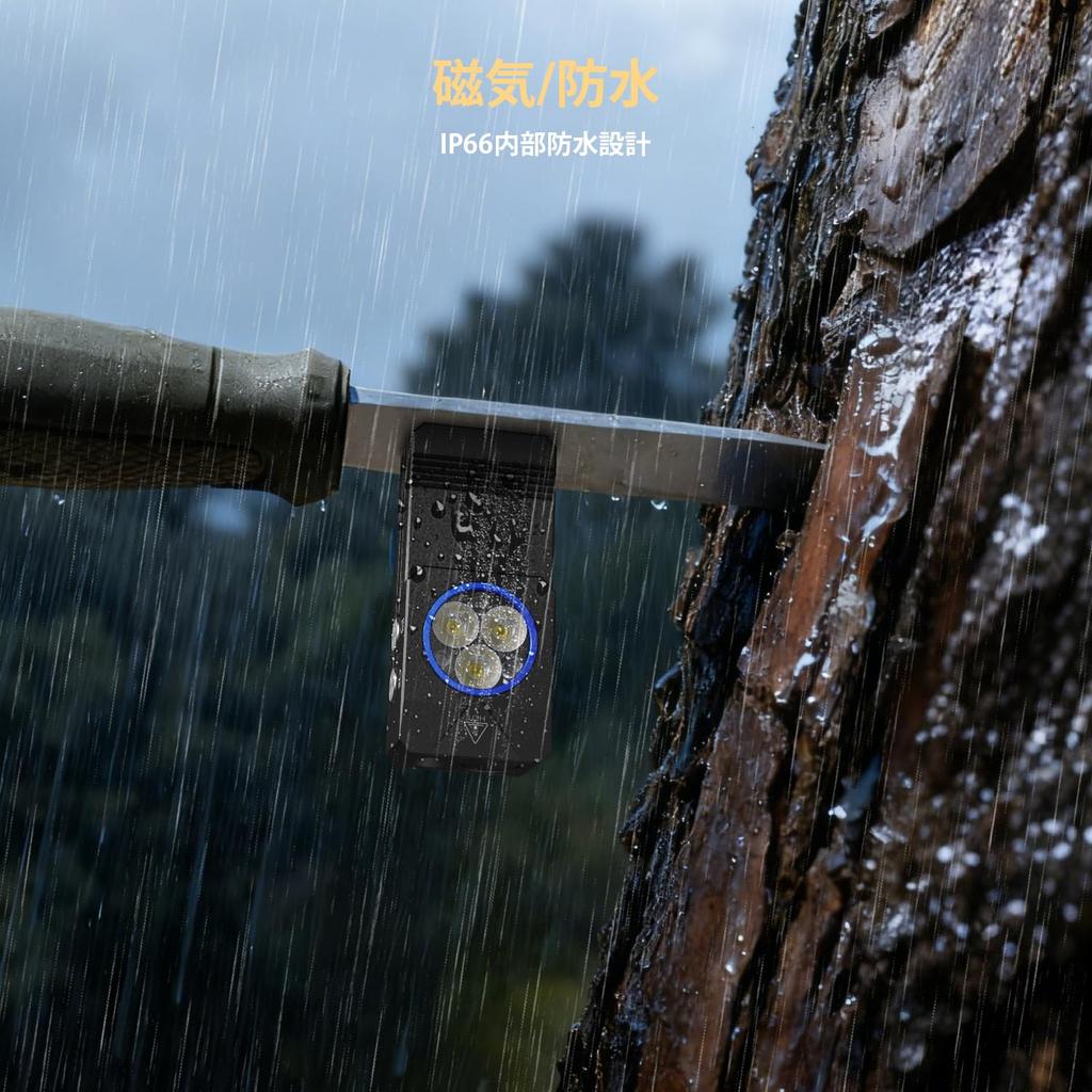 New EDC Rechargeable Walking Portable LED Running Aluminum Alloy 550 Light 11 Up to 17 Hours of Use in Low Light IPX6 Waterproof and Equipped with a