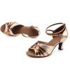 Women's Modern Dance Shoes Sequin Glitter Open Toe Ankle Strap Tango Ballroom Dancing Footwear Standard Waltz 5cm Heel