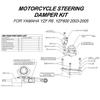 CNC Aluminum Adjustable Motorcycles Steering Stabilize Damper Bracket Mount Kit For YAMAHA YZF600 R6 2003-2005