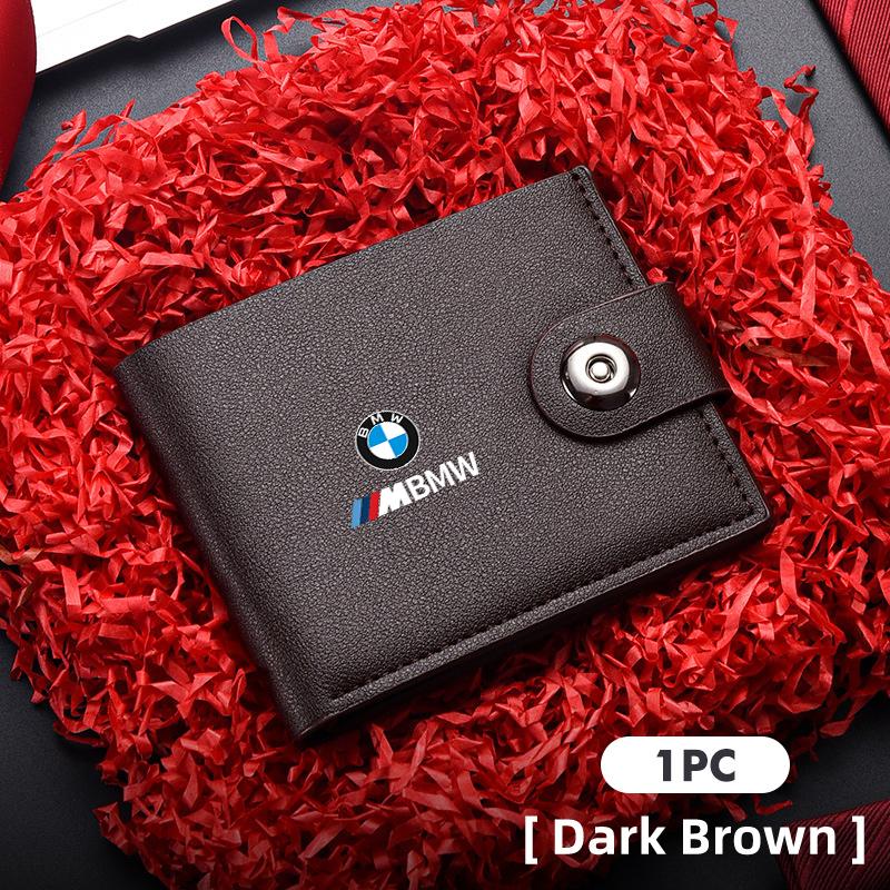 Men Short Leather Credit ID Card Holder Wallet Purse Clutch For BMW E90 E60 E46 E39 F30 F10 E87 X3 X4 X5 X1 G30 G20 nlxk36