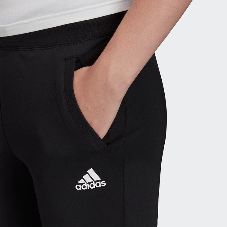 Adidas W Pt Ft Slim Solid Color Sports Casual Logo Knitted Long Pants Women bottoms Black FS8991