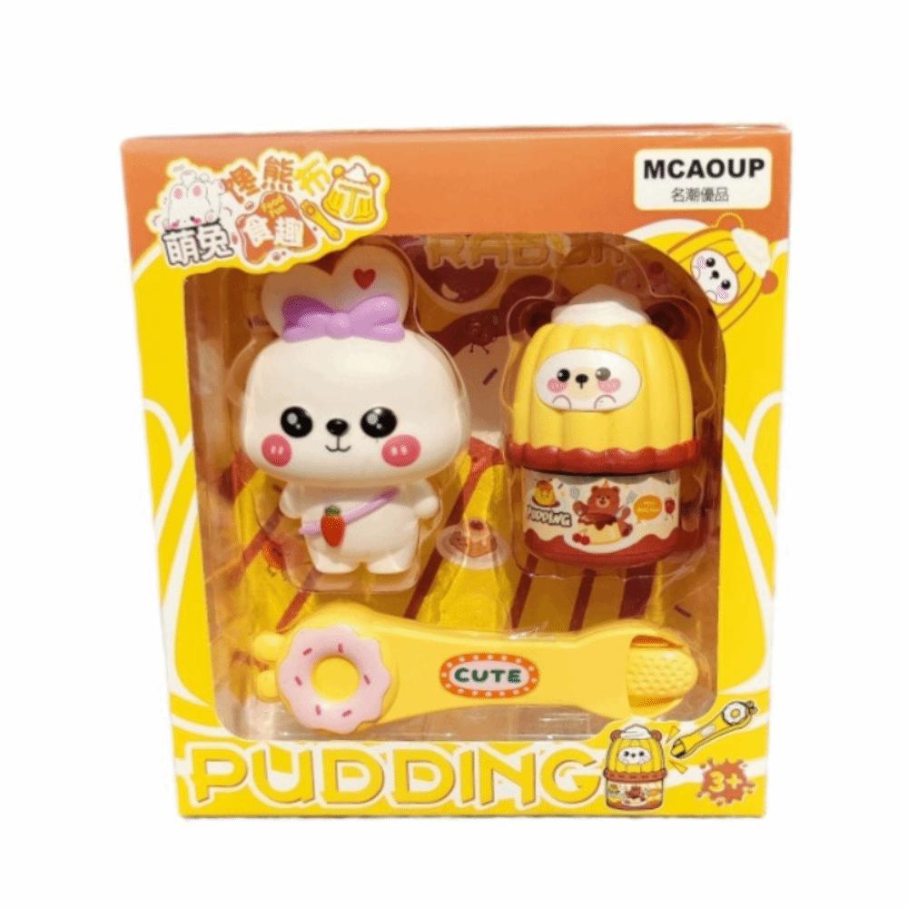 Simulation Model Pudding Food Feeding Toy Feeding Rabbit Pudding Toy  Children s Toy жёлтый