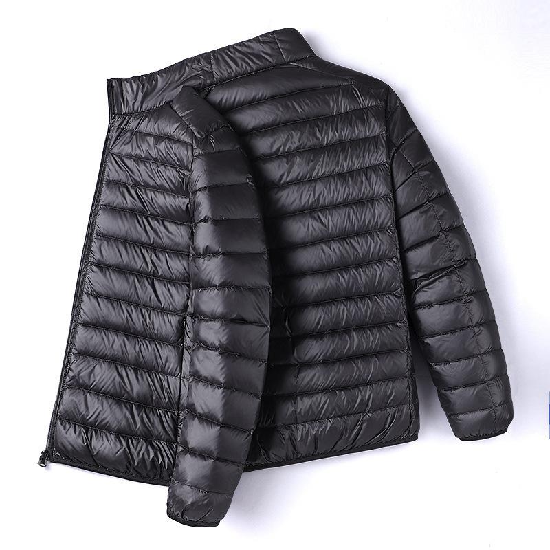 New Winter Style Men's Thin Cotton Coat Fashionable Casual Cotton Coat Slim Portable Warm Stand Collar Jacket