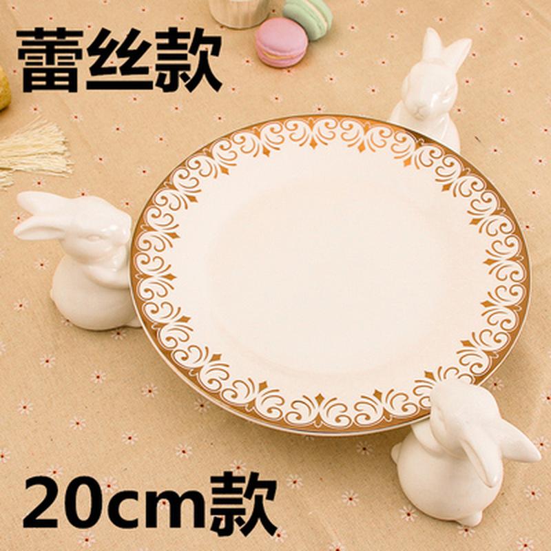 White Ceramic Rabbit Tray Creative Candy Tray Wedding Birthday Cake Tray Stand Dessert Table Tea Dessert Stand Display Plate