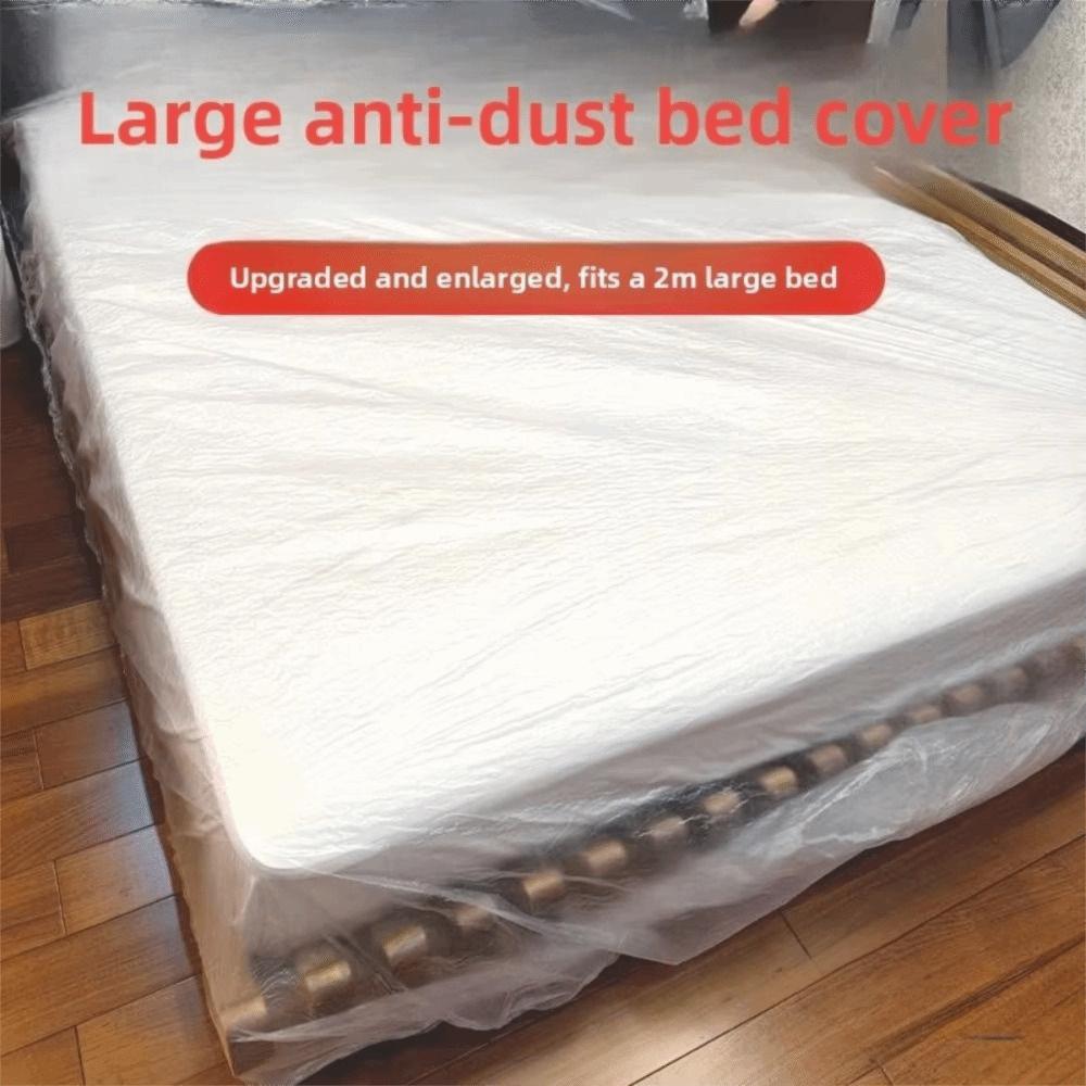 3Pcs Waterproof Disposable Bed Dust Cover Transparent Appliances Masking Film  Home Use