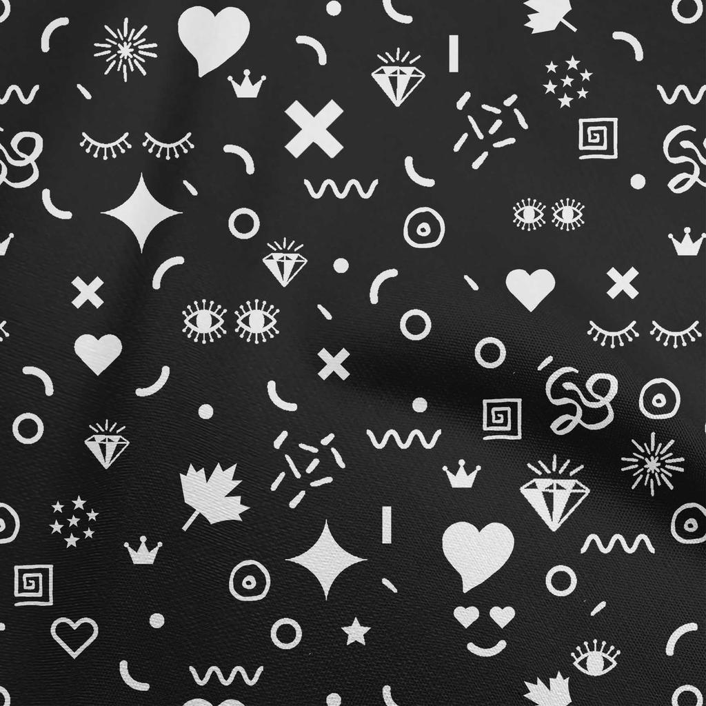 oneOone Bavlněná Flex Šedá Látka Doodle Šaty Materiál Látka Tisk Látky Po Metru 40 Palců