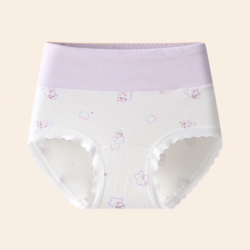 Girls' High-Waisted Cotton Briefs - Antibacterial, Full Cotton Crotch for Ages 10-12