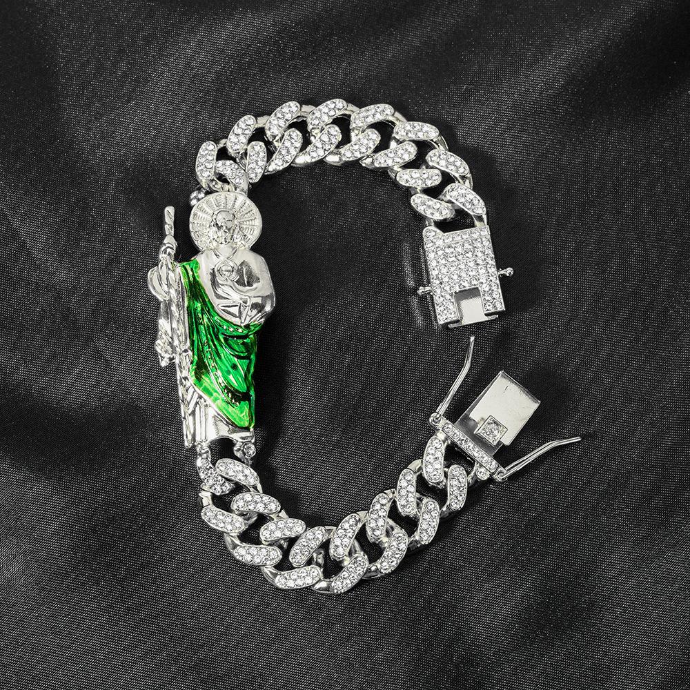 Hip Hop Hipster Diamond Bracelet Cuban Chain Full Diamond Chain Jewelry