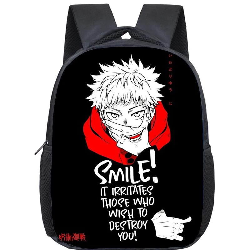 Anime Jujutsu Kaisen Backpack Boys Girls Kindergarten Book Bag Children School Bags Manga Gojo Satoru Yuji Itadori Backpack Gift