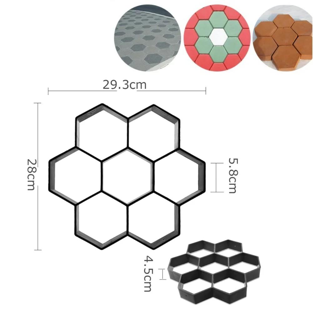 6 Types Garden Walk Pavement Concrete Mould DIY Manually Paving Cement Brick Stone Road Concrete Molds For Home Yard Garden