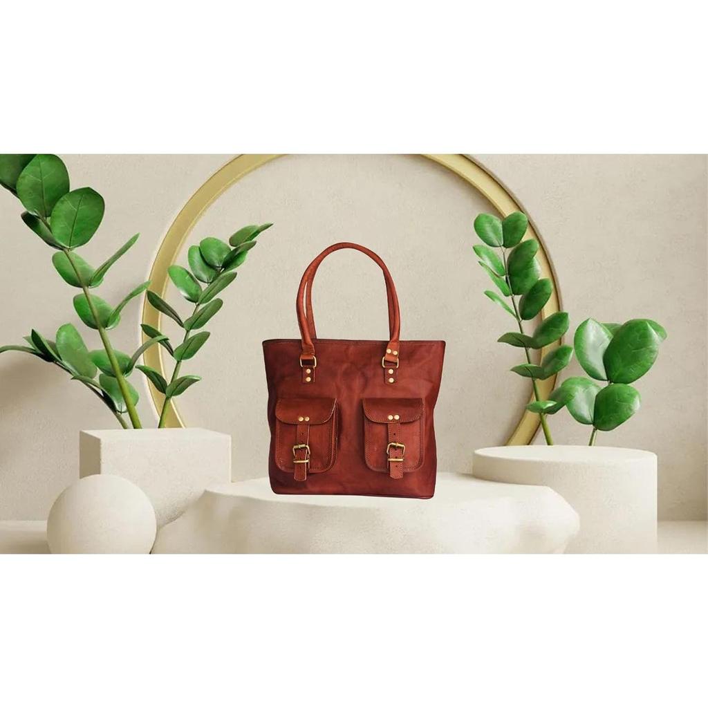 Handgemachte Vintage Messenger Bag aus natürlichem Ziegenleder für Damen, limitierte Auflage