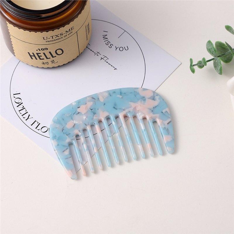 Pettine per capelli in acido acetico multicolore portatile facile da trasportare pettine piccolo da viaggio per le vacanze pettine da tasca strumenti per lo styling da parrucchiere