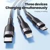 Toocki 3 in 1 USB Cable 6A 100W Micro USB Type C Charging Cable For 14 13 12 Huawei Honor 13 ViVo Oppo Data Cord