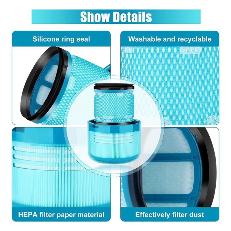 B69A 2 Pack Filter Replacement Accessories For Dyson V15 Detect, V15 Detect +, V11 Torque Drive, V11 Animal, SV14 Cordless Stick