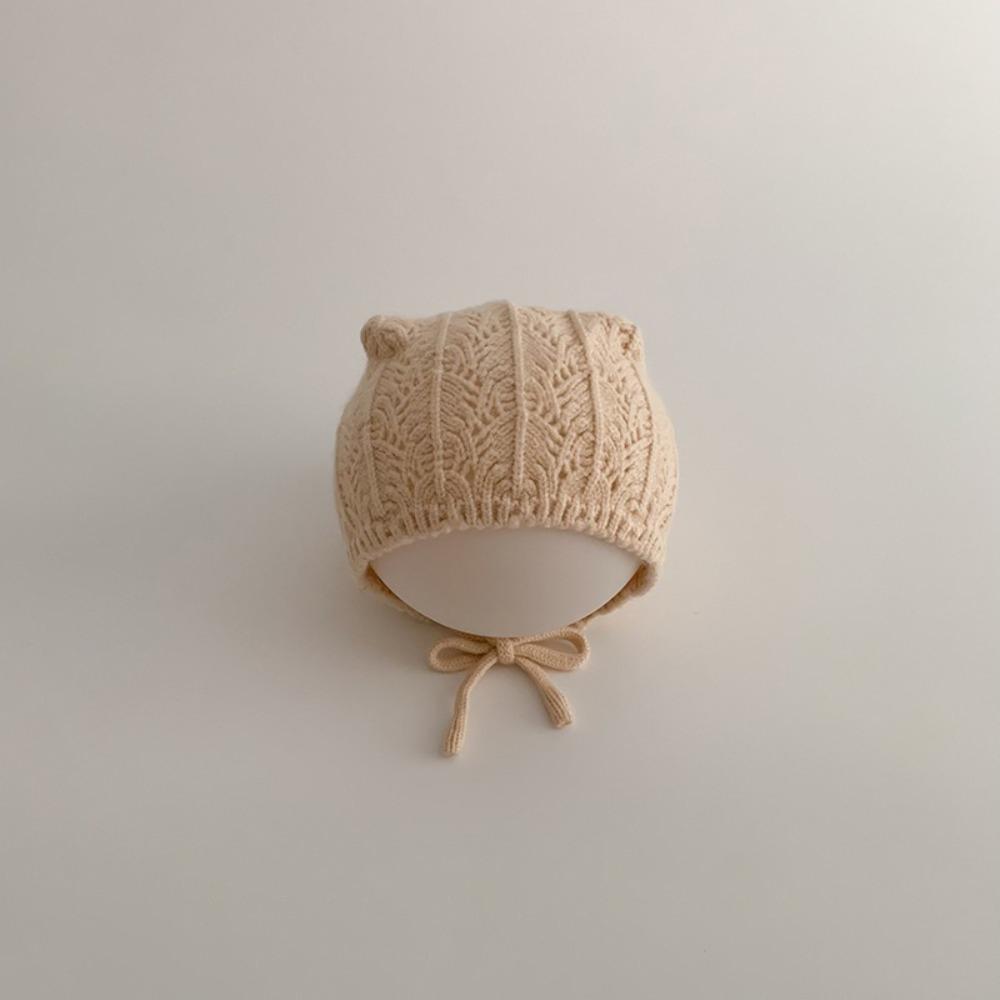 

Вязаные шапки ручной работы Ретро детские шапочки Новая хлопковая шапка бежевый