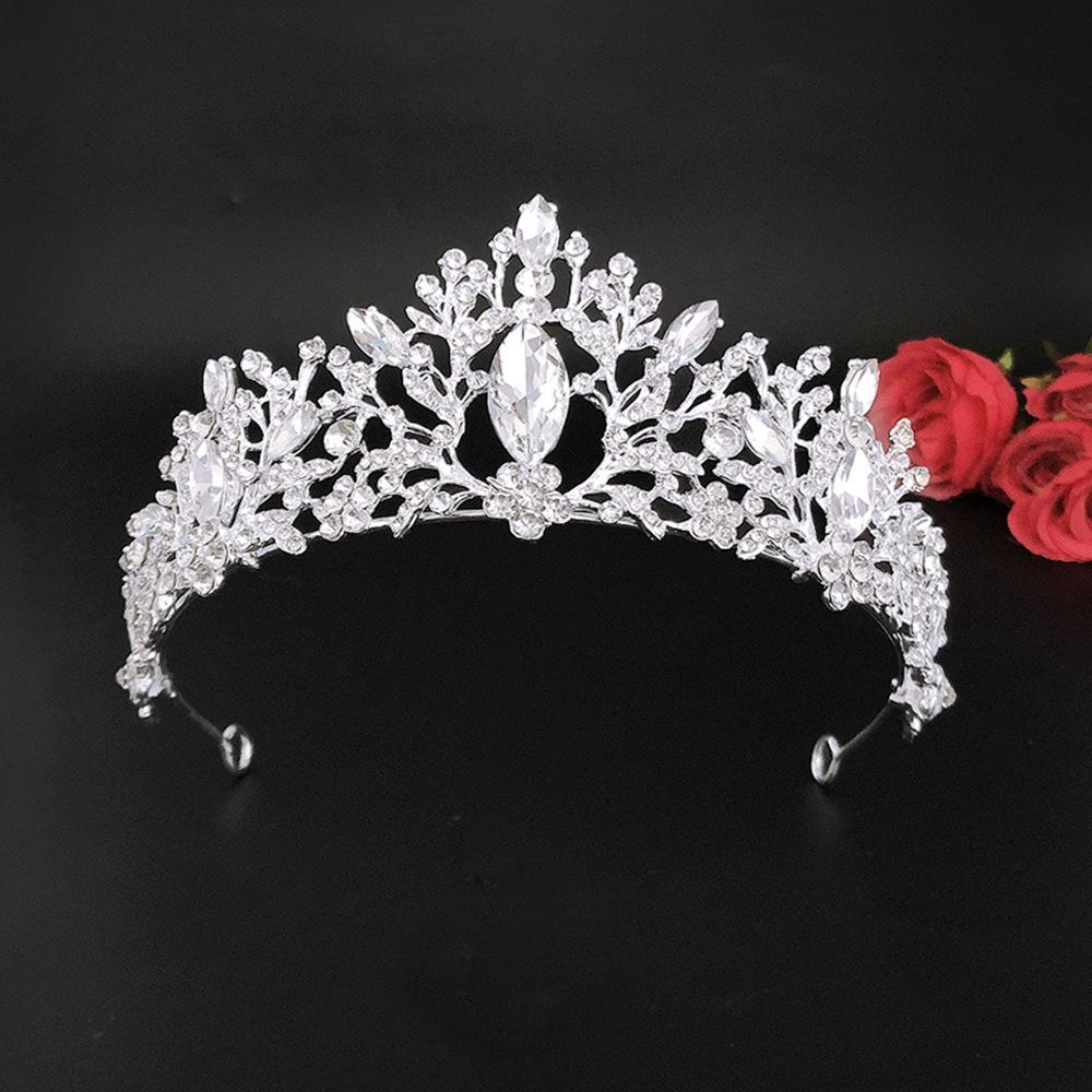 

European Wedding Crown Retro Alloy Diamond Bridal Crown Baroque Princess Crown Dress Accessories