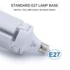 LED Bulb E27 220V Industrial Adjustable Foldable Fan Blade Light SMD2835 Home Decor Lamp Workshop Garage Lighting 30W 45W 60W