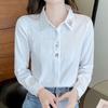 Navava Women Long Sleeve Shirt With Embroidery Point Nb3061