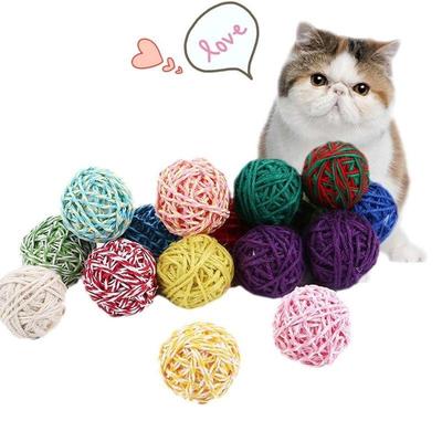 Evcil Kedi Yavrusu Tüy Sisal Top Renkli Fare Tırmalama Çiğneme Oyuncakları