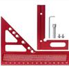 Woodworking Right Angle Triangle Ruler Aluminum Alloy 45 90 Degree Multi Angle High Precision Marking Square Ruler