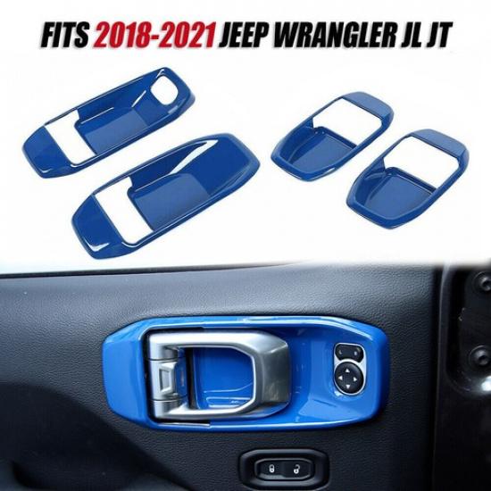 Interior Door Handle Bowl Trim Cover Accessories For Jeep Wrangler JLU JT 2018+
