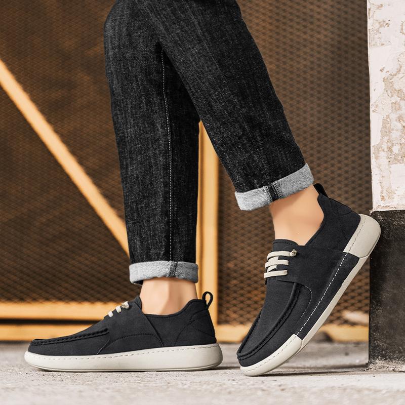 Fashion Leisure Walking Climbing Men's Footwear Men Leather Camping Sneakers Outdoor Hiking Shoes Man Lace-Up Casual Shoes