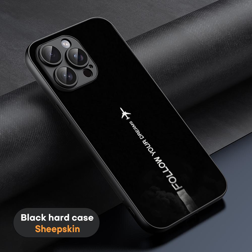 

Travel inspired plane patten design Phone Case For iPhone 16 15 14 13 12 11 Plus Pro Max Limited Black hard case Sheepskin iPhone 12 Pro