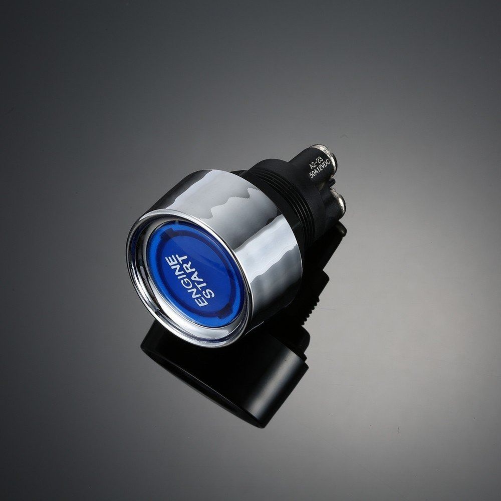 LED Illuminated Engine Start Switch Red Blue Green Ignition Starter Start Button  Automotive Use