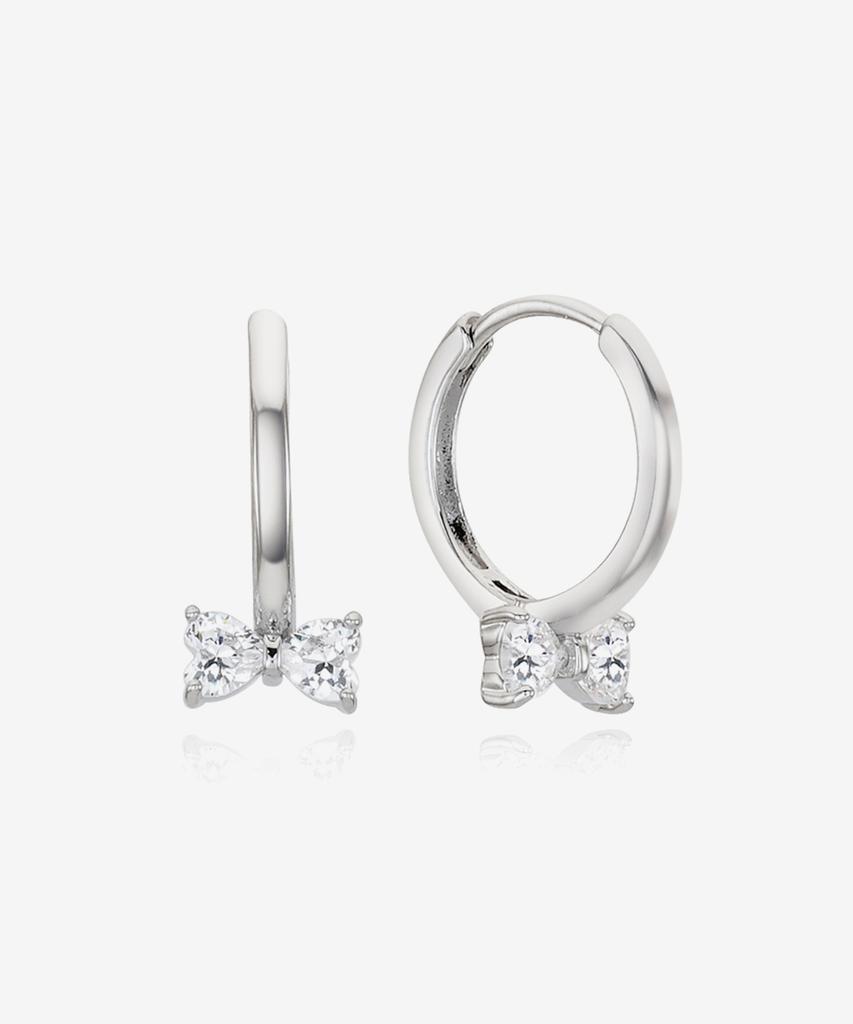 St.Scott London Heart Ribbon One-Touch Earrings Stj-Eb1736Wg