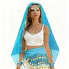Multi Purpose Stage Costume Set Containing Elegant Veil And Ornamental Headwear For Performances