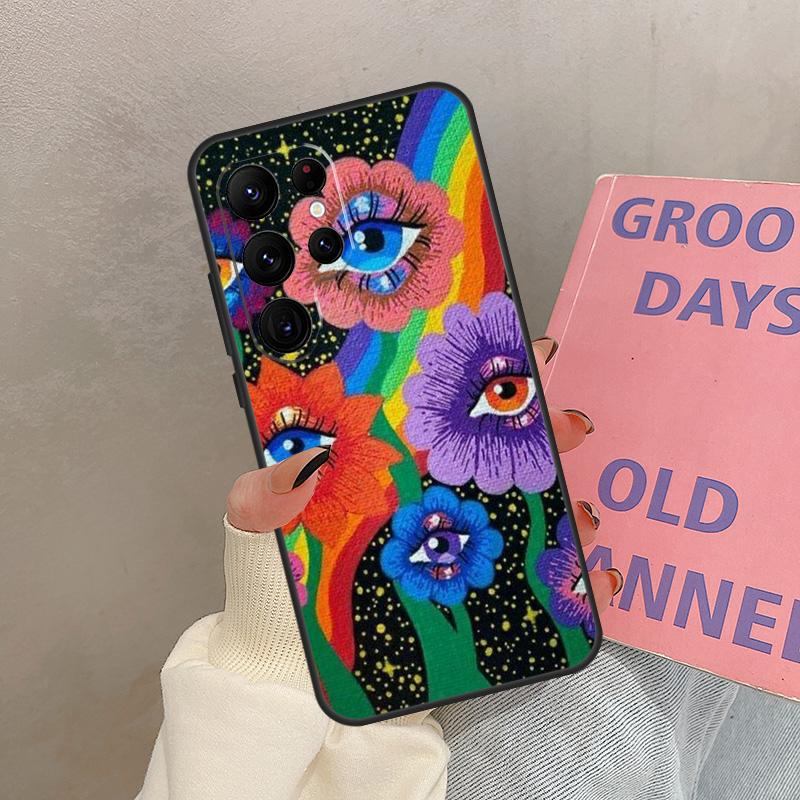 Indie Hippie Case For Samsung Galaxy S25 Ultra S20 S21 S22 S24 S23 Ultra S9 S10 Plus S25 FE Cover Coque